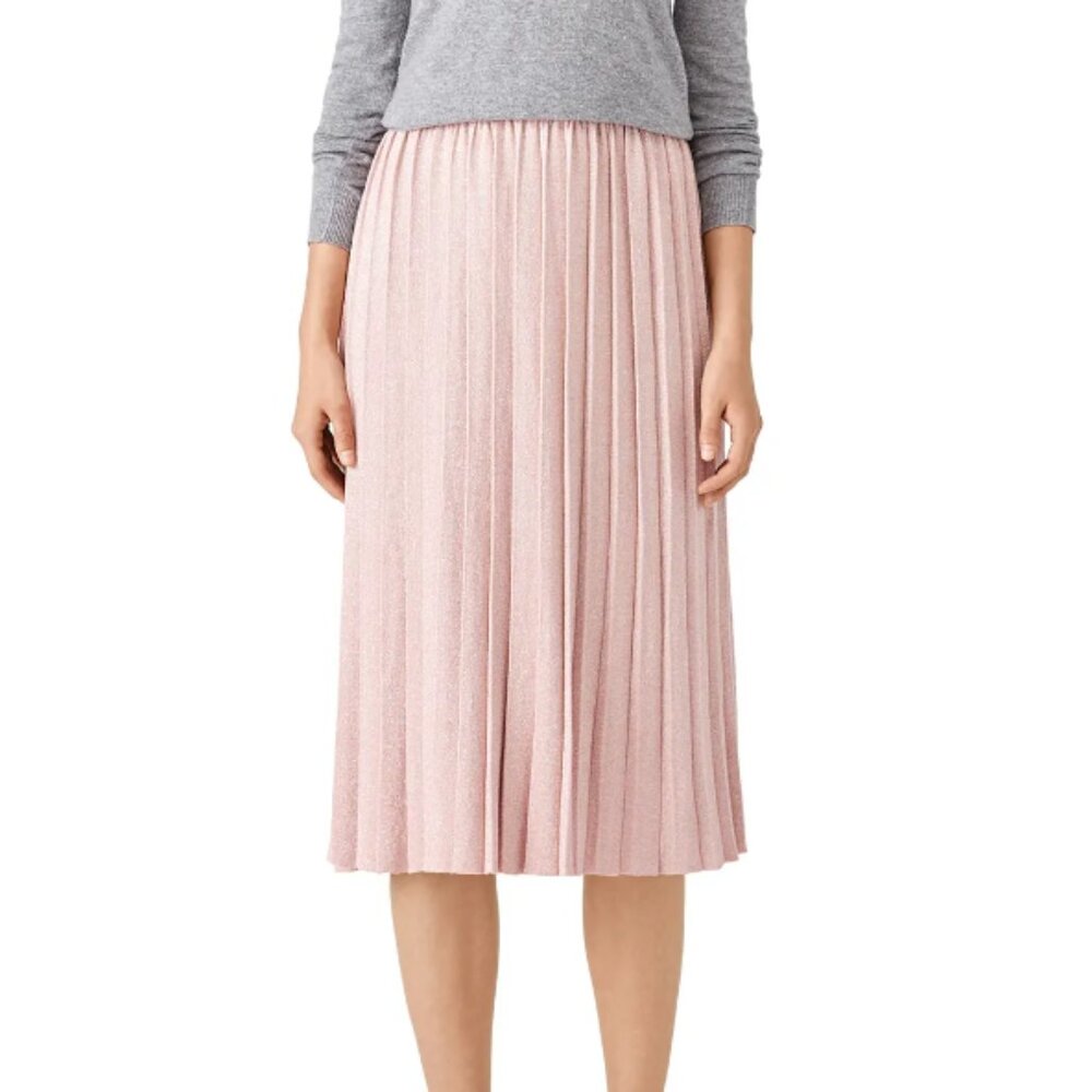 Elliatt Giselle Skirt | Pink pleated skirt with shimmer